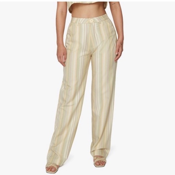 DANIELLE BERNSTEIN Pants - NWOT Danielle Bernstein by WeWoreWhat Classic Chevron
Stripe Trousers Size 10